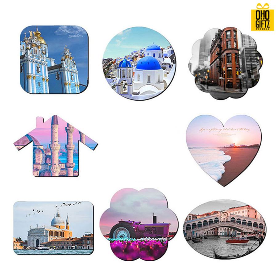 ที่ติดตู้เย็น MDF สกรีนโลโก้ ทำเป็นของพรีเมี่ยม ของชำร่วยได้