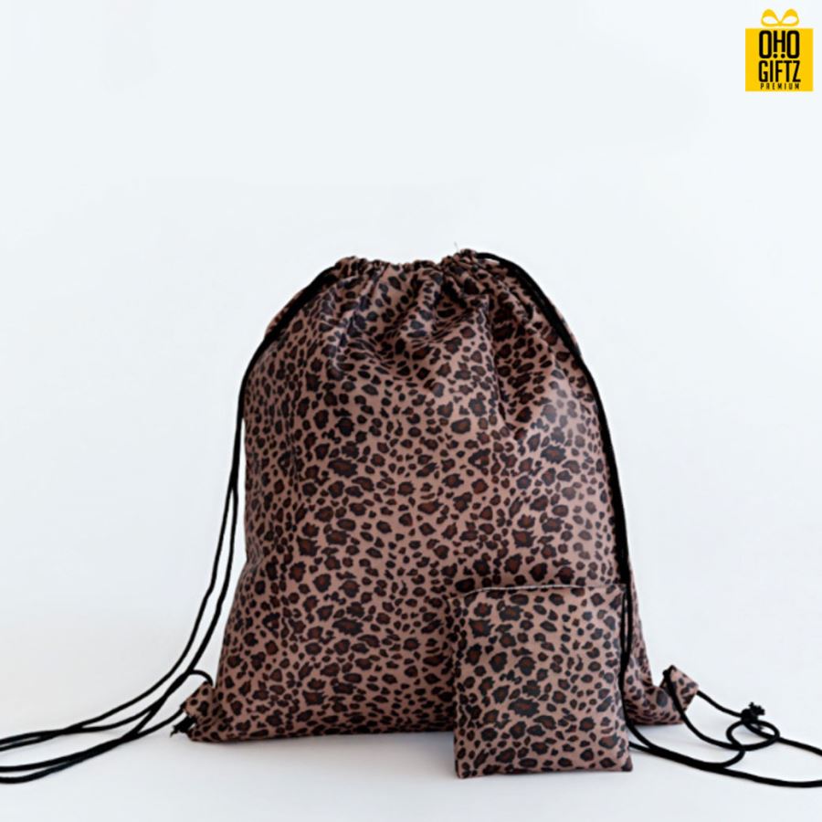 กระเป๋าเป้ทรงเชือกรูดพับเก็บได้ สกรีนโลโก้ ทำเป็นของพรีเมี่ยม ของที่ระลึก