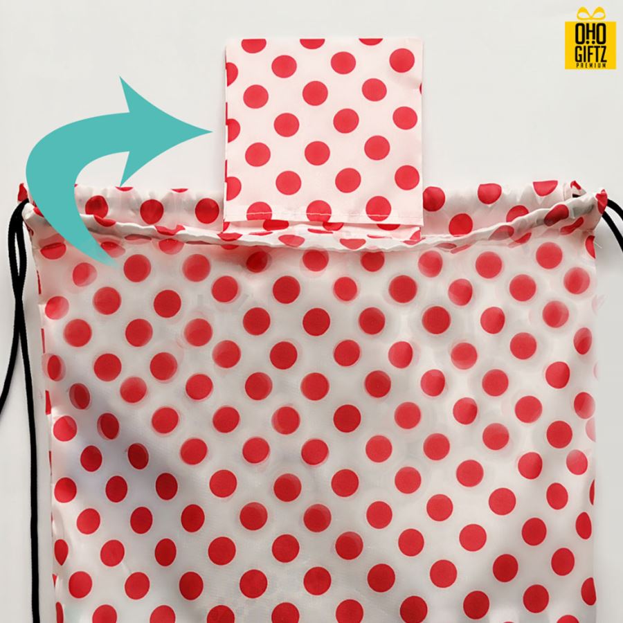 กระเป๋าเป้ทรงเชือกรูดพับเก็บได้ สกรีนโลโก้ ทำเป็นของพรีเมี่ยม ของที่ระลึก