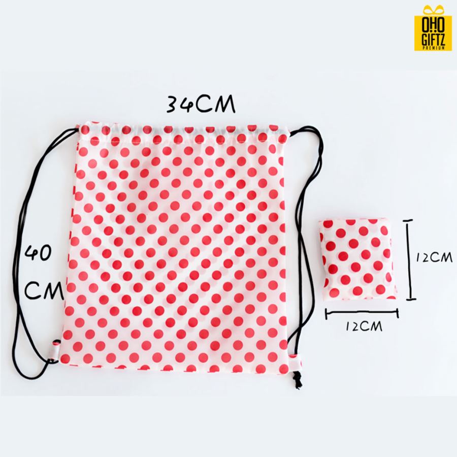 กระเป๋าเป้ทรงเชือกรูดพับเก็บได้ สกรีนโลโก้ ทำเป็นของพรีเมี่ยม ของที่ระลึก