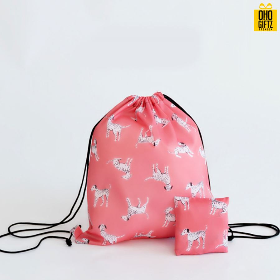 กระเป๋าเป้ทรงเชือกรูดพับเก็บได้ สกรีนโลโก้ ทำเป็นของพรีเมี่ยม ของที่ระลึก