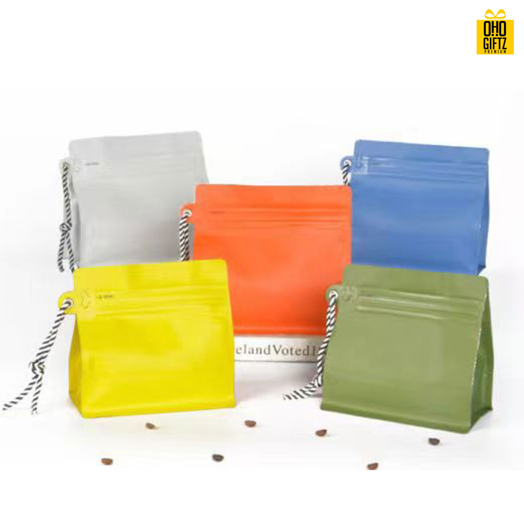 ถุงใส่กาแฟซิปล็อค สกรีนโลโก้ ทำเป็นของพรีเมี่ยม