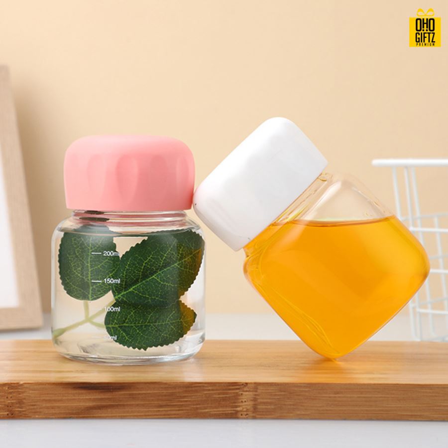 ขวดแก้วMini สกรีนชื่อ เลเซอร์โลโก้ฟรี  ทำเป็นของพรีเมี่ยมได้