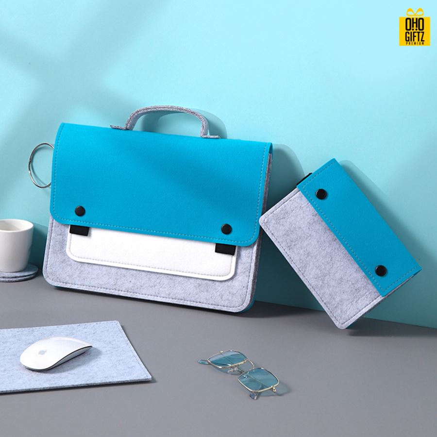 กระเป๋าใส่แล็ปท็อปผ้า Felt สกรีนโลโก้ ทำเป็นของพรีเมี่ยม ของที่ระลึก