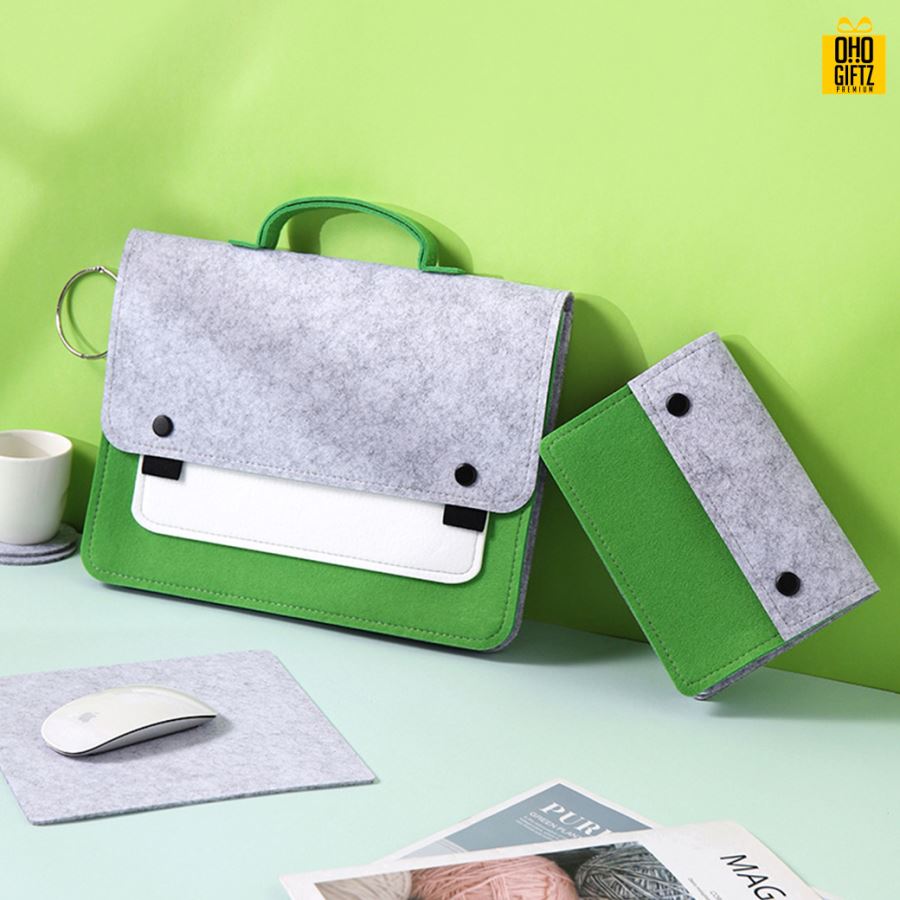 กระเป๋าใส่แล็ปท็อปผ้า Felt สกรีนโลโก้ ทำเป็นของพรีเมี่ยม ของที่ระลึก