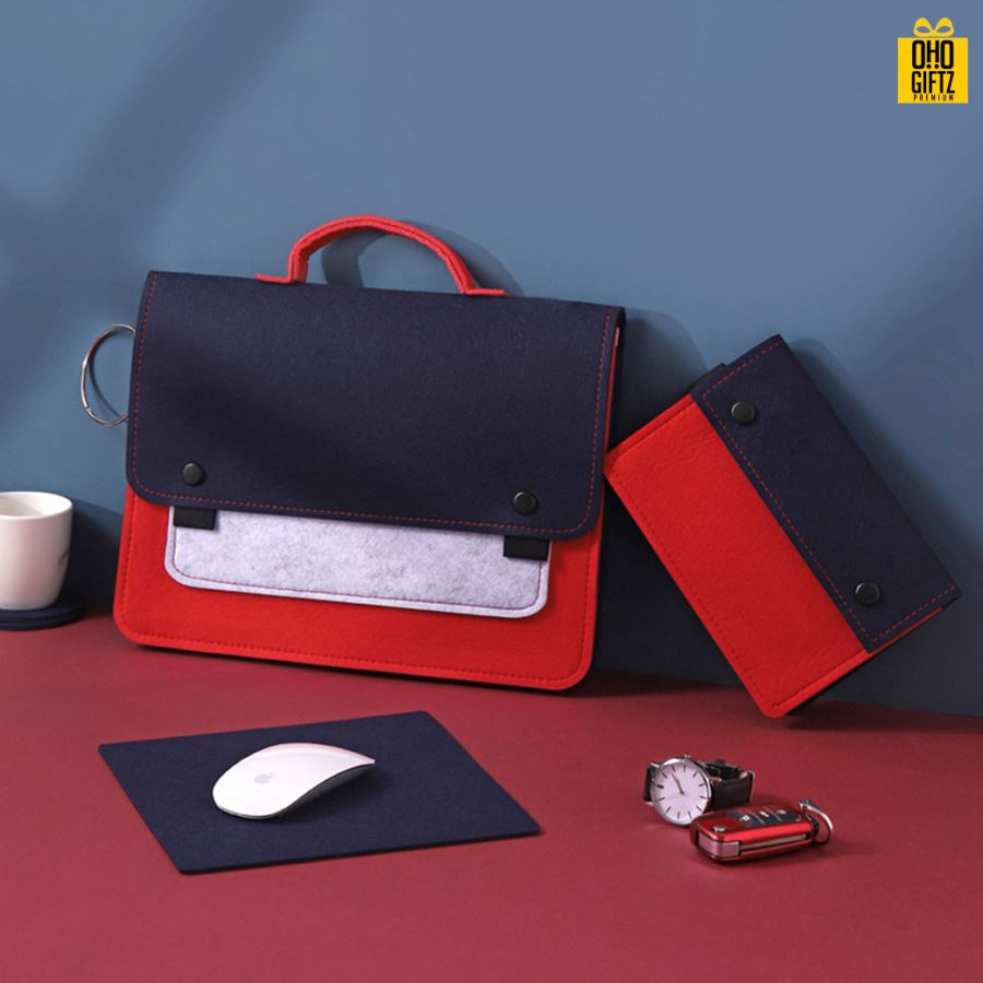 กระเป๋าใส่แล็ปท็อปผ้า Felt สกรีนโลโก้ ทำเป็นของพรีเมี่ยม ของที่ระลึก