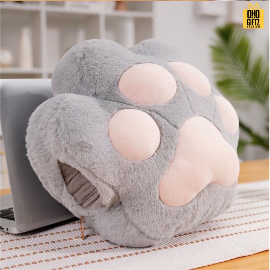 หมอนผ้าห่มอุ้งมือแมว ผลิตโลโก้  เย็บลาเบล ทำเป็นของพรีเมี่ยมได้