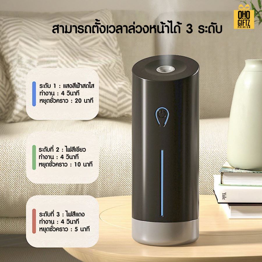 เครื่องพ่นอโรมาน้ำมันหอมระเหย สกรีนชื่อ สกรีนโลโก้ ทำเป็นของพรีเมี่ยมได้กรีนโลโก้ ทำเป็นของพรีเมี่ยม