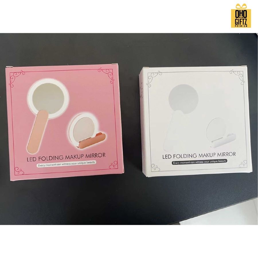 กระจกแต่งหน้า LED สกรีนชื่อ สกรีนโลโก้ ทำเป็นของพรีเมี่ยมได้