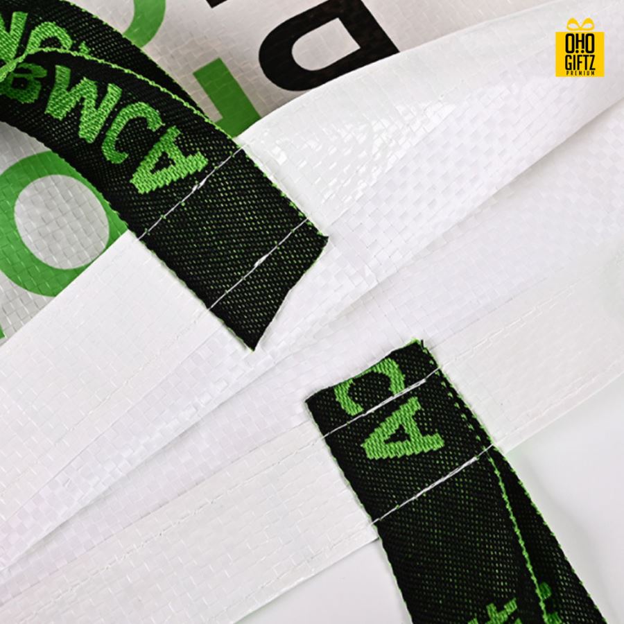 กระเป๋าผ้ากระสอบ สกรีนโลโก้  ทำเป็นของพรีเมี่ยม  