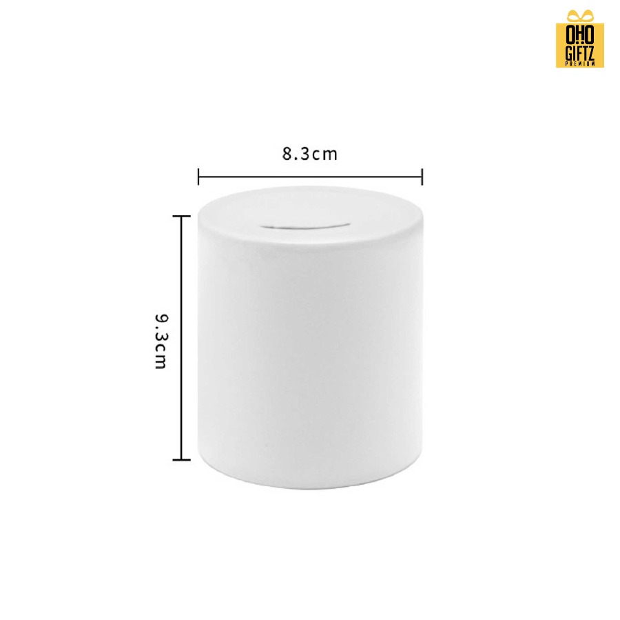 กระปุกออมสินเซรามิก พิมพ์ไม่จำกัดสี สกรีนโลโก้ ทำเป็นของพรีเมี่ยม ของชำร่วยได้