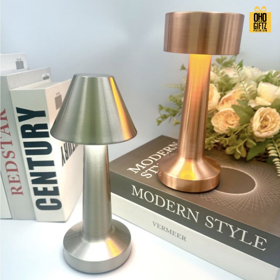 โคมไฟตั้งโต๊ะไร้สายปรับแสงแบบสัมผัส สกรีนโลโก้ ทำเป็นของพรีเมี่ยม ของที่ระลึกได้