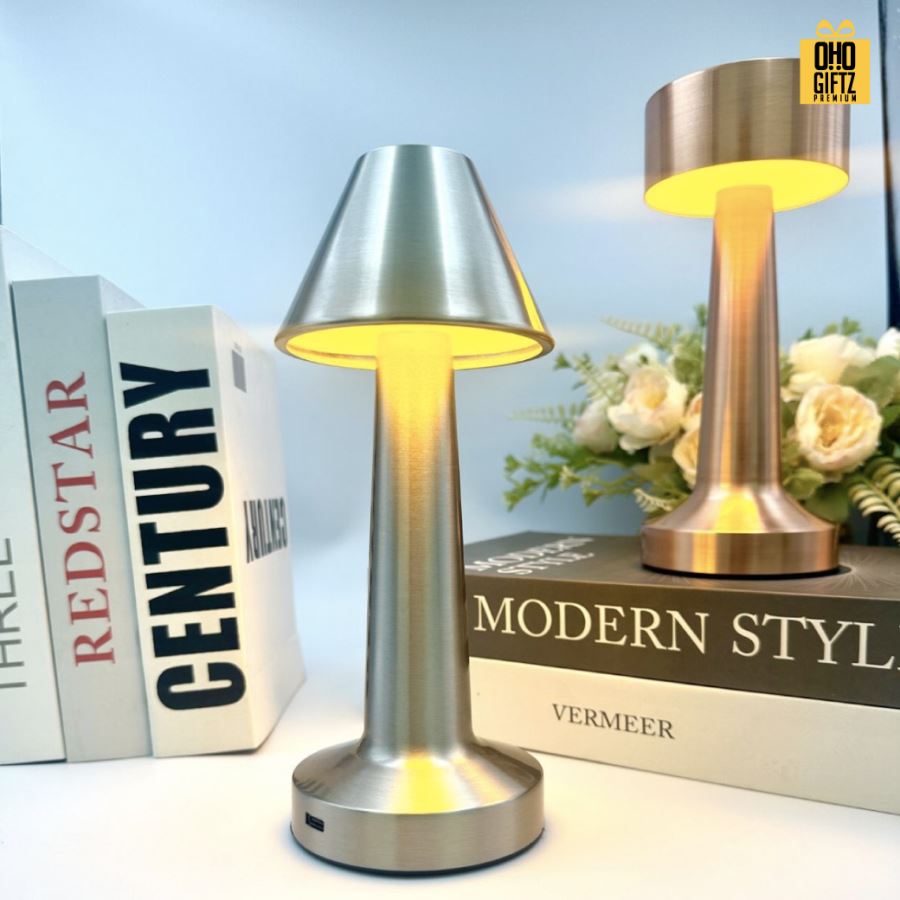 โคมไฟตั้งโต๊ะไร้สายปรับแสงแบบสัมผัส สกรีนโลโก้ ทำเป็นของพรีเมี่ยม ของที่ระลึกได้