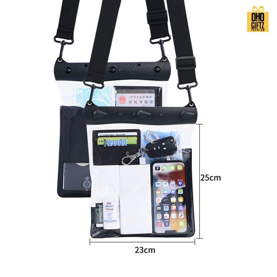 กระเป๋าสะพายใส่ของมือถือกันน้ำ สกรีนโลโก้ ทำเป็นของพรีเมี่ยมได้