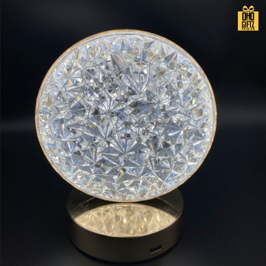 โคมไฟคริสตัลอะคริลิคหรูหรา สกรีนโลโก้ ทำเป็นของพรีเมี่ยม ของที่ระลึกได้