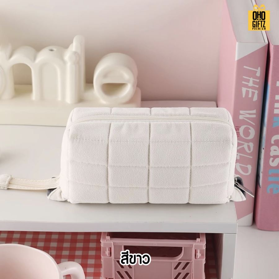 กระเป๋าใส่เครื่องสำอาง เครื่องเขียน สกรีนโลโก้ ทำเป็นของพรีเมี่ยม