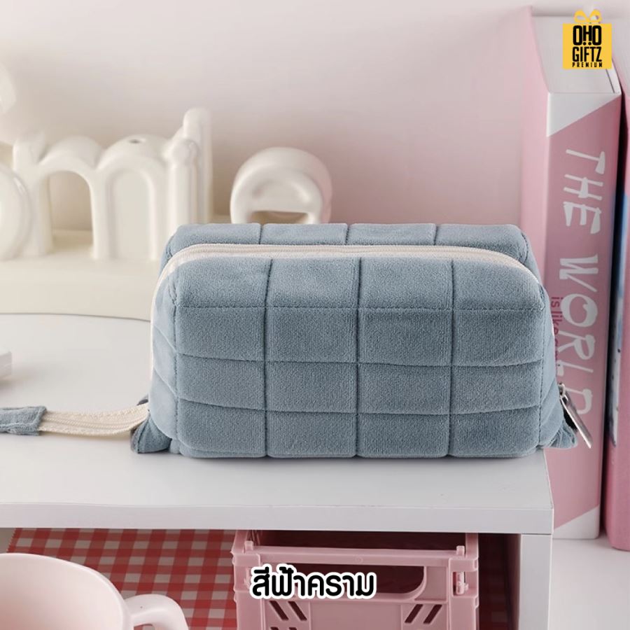 กระเป๋าใส่เครื่องสำอาง เครื่องเขียน สกรีนโลโก้ ทำเป็นของพรีเมี่ยม