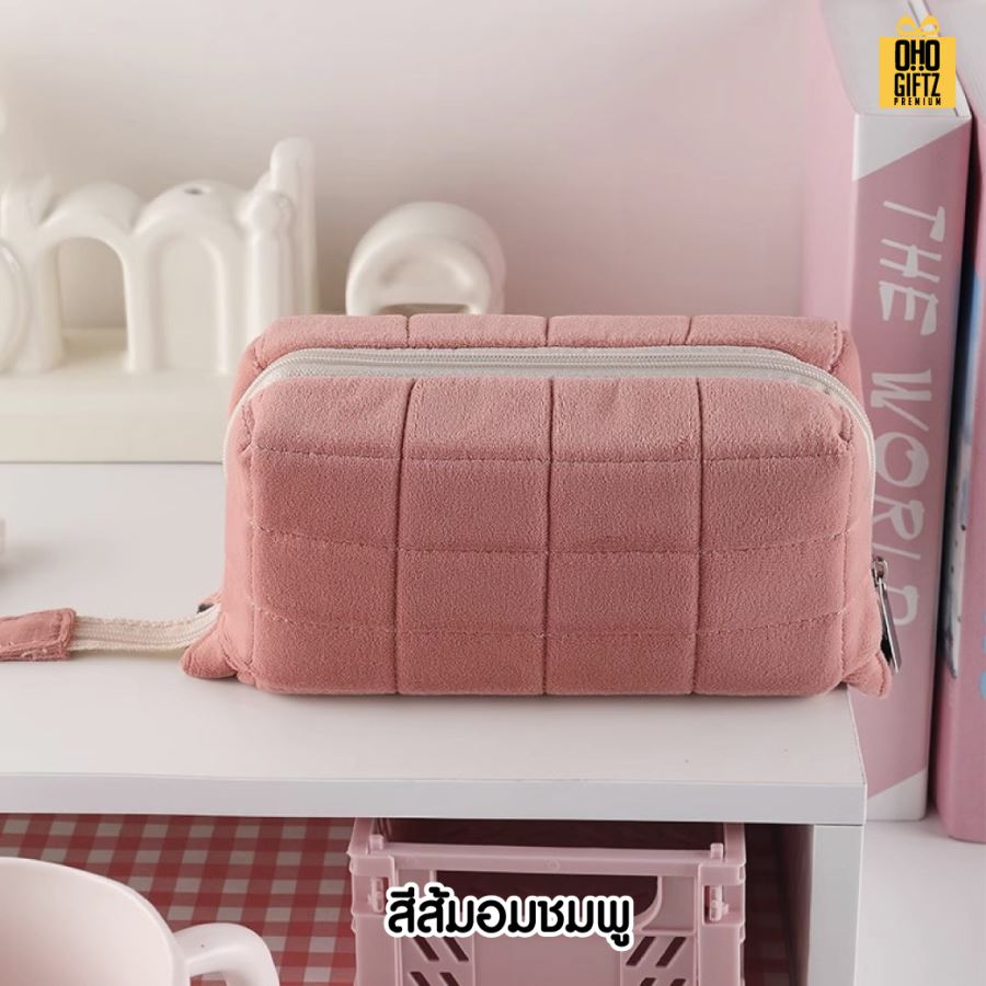 กระเป๋าใส่เครื่องสำอาง เครื่องเขียน สกรีนโลโก้ ทำเป็นของพรีเมี่ยม