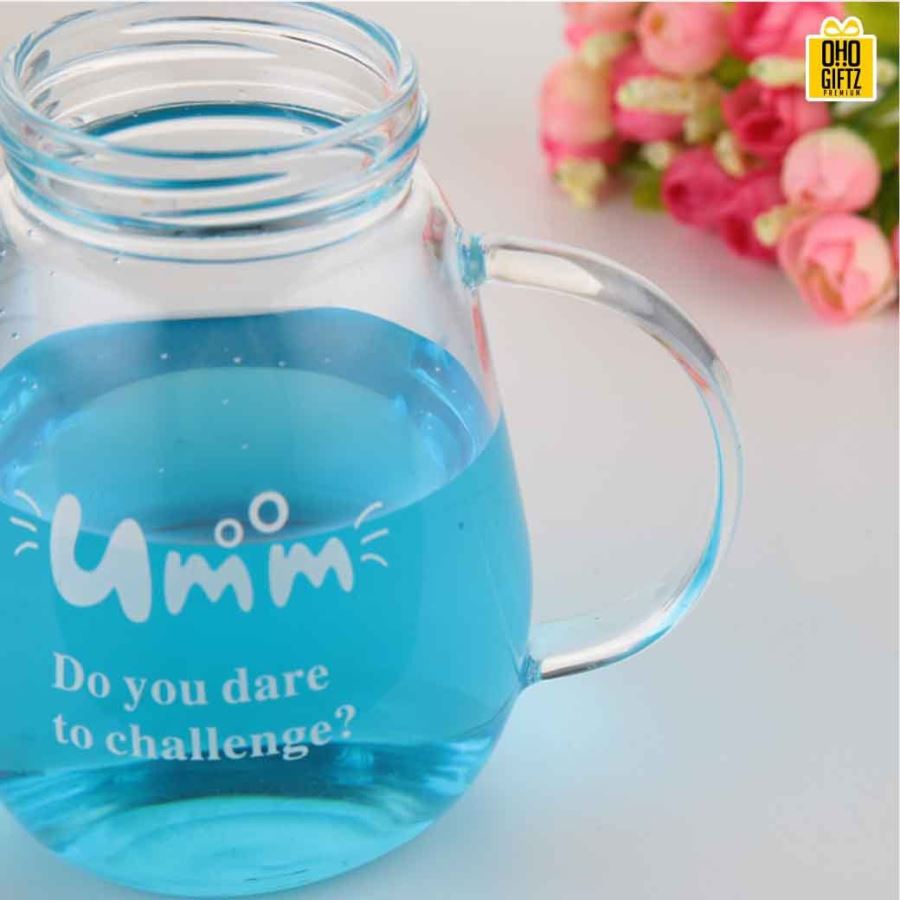 ขวดแก้วพร้อมที่กรองชา ความจุ 360 ml. ใส่ชื่อ, โลโก้ได้
