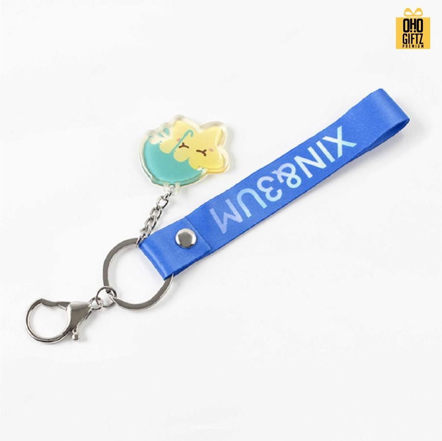 สายคล้องมือห้อยอะคริลิค ดีไซน์ตามต้องการ สกรีนโลโก้ ทำของพรีเมี่ยมได้