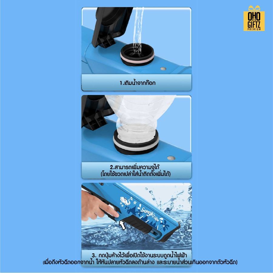 ปืนฉีดน้ำไฟฟ้า สกรีนโลโก้ ทำเป็นของพรีเมี่ยม