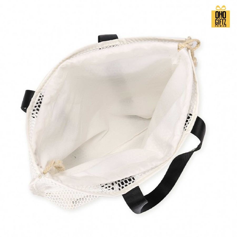 กระเป๋าตาข่ายชายหาด สกรีนโลโก้ ทำเป็นของพรีเมี่ยมได้