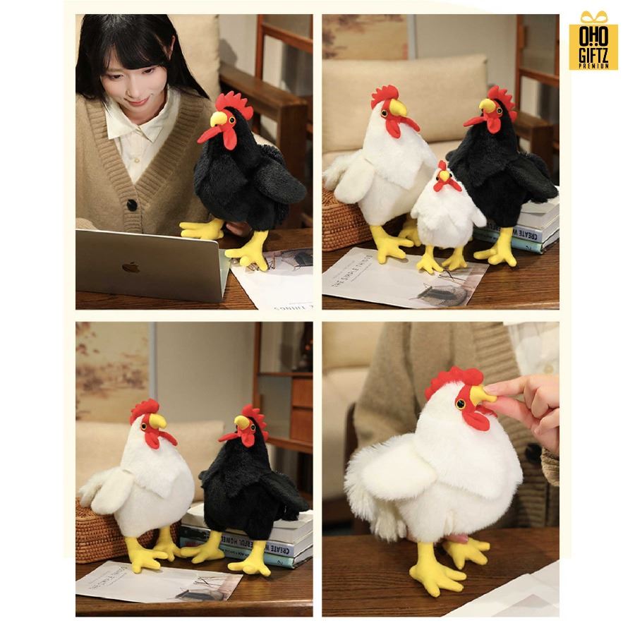 ตุ๊กตาไก่แจ้ สกรีนโลโก้ ทำเป็นของพรีเมี่ยมได้ 