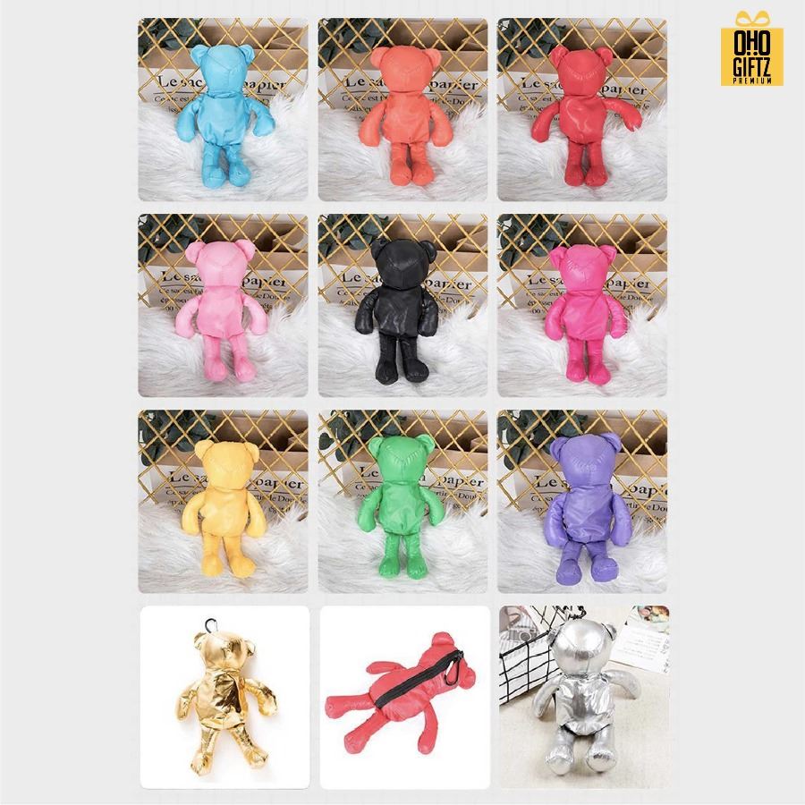 กระเป๋าหมีพับได้ สกรีนโลโก้ ทำเป็นของพรีเมี่ยม ของที่ระลึกได้