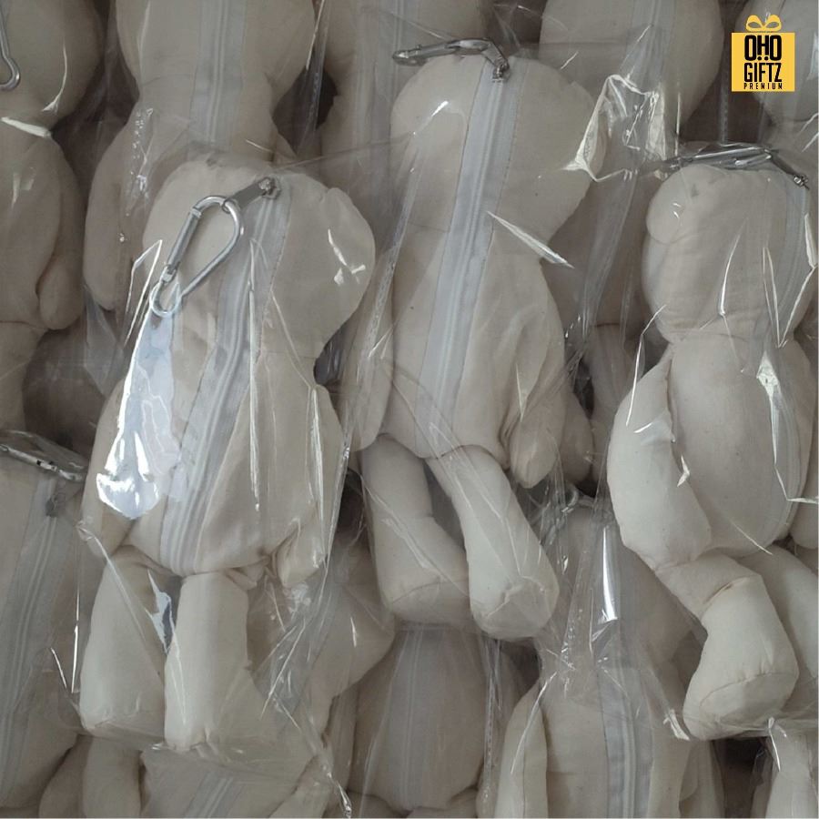 กระเป๋าหมีพับได้ สกรีนโลโก้ ทำเป็นของพรีเมี่ยม ของที่ระลึกได้