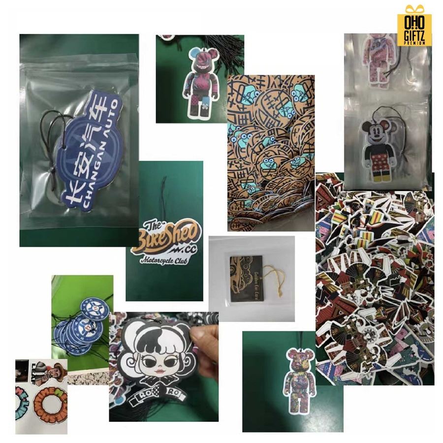 แผ่นน้ำหอมปรับอากาศในรถยนต์ รับผลิตสกรีนโลโก้ ทำเป็นของพรีเมี่ยมได้