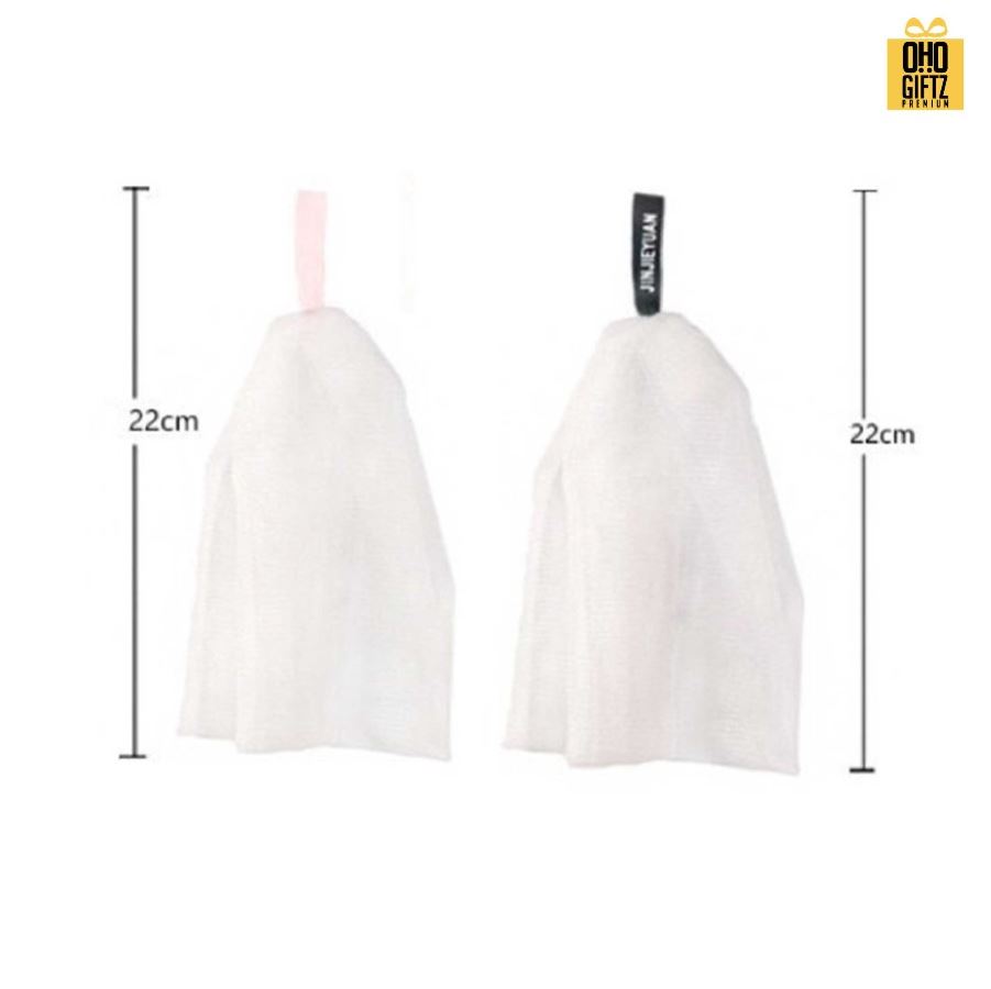 ถุงตาข่ายใส่สบู่พร้อมซอง สกรีนโลโก้ ทำเป็นของพรีเมี่ยมได้