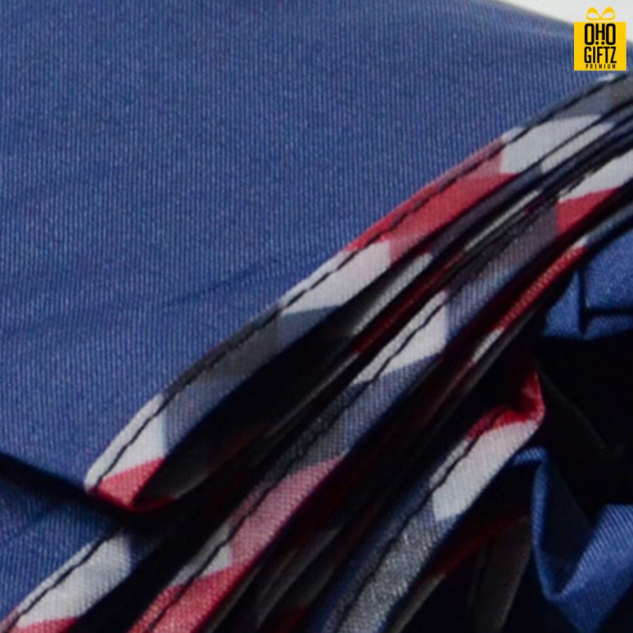 ร่มพับขอบลายตาราง สกรีนโลโก้ ทำเป็นสินค้าพรีเมี่ยม ของชำร่วย ของที่ระลึก