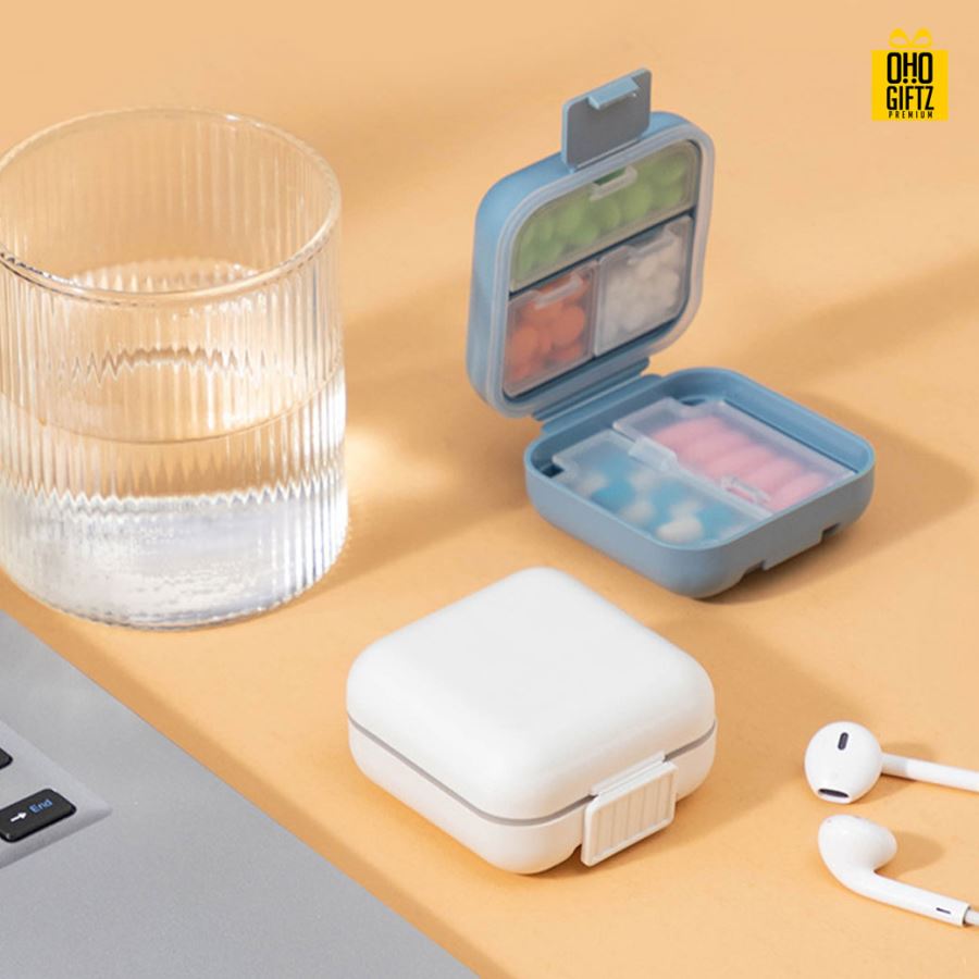 กล่องตลับใส่ยา สกรีนโลโก้ ทำเป็นของพรีเมี่ยมได้