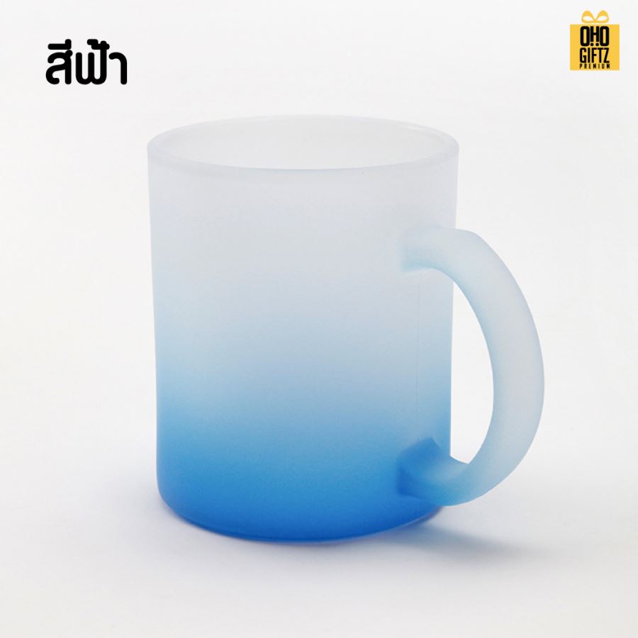 แก้วขุ่นสีสวย มีหู พิมพืไม่จำกัดสี สกรีนโลโก้  ทำเป็นของพรีเมี่ยมได้