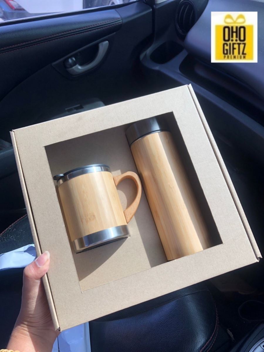 Gift Set กระบอกน้ำแก้วน้ำพร้อมกล่อง สกรีนโลโก้ ทำเป็นของพรีเมี่ยม ของชำร่วย