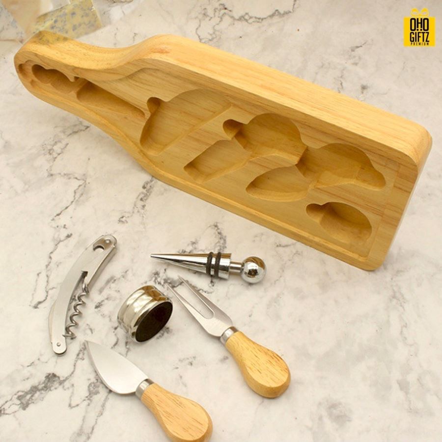 ชุดครัวกล่องไม้อเนกประสงค์ สกรีนโลโก้  ทำเป็นของพรีเมี่ยม