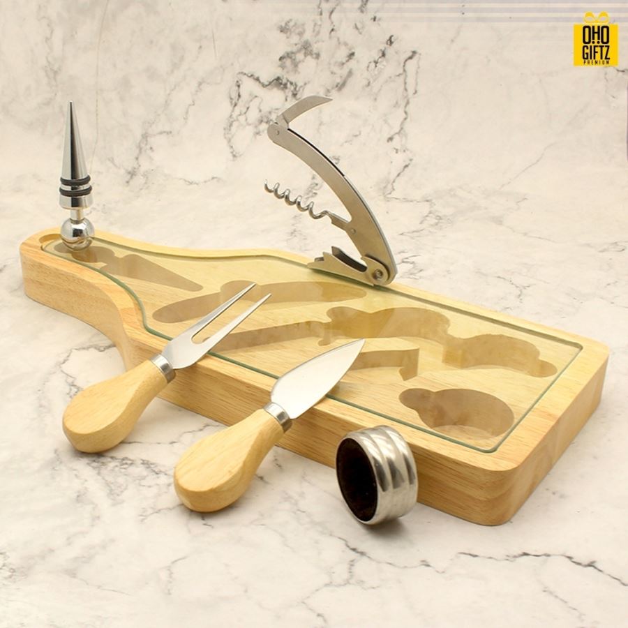 ชุดครัวกล่องไม้อเนกประสงค์ สกรีนโลโก้  ทำเป็นของพรีเมี่ยม