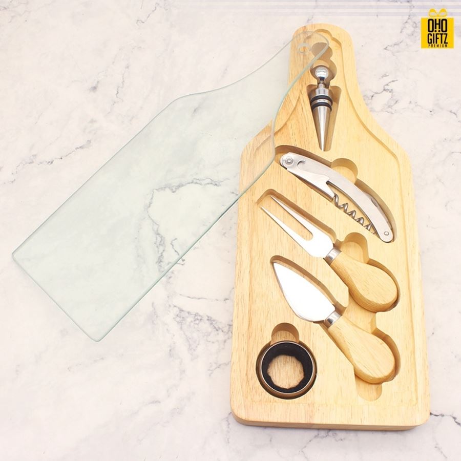 ชุดครัวกล่องไม้อเนกประสงค์ สกรีนโลโก้  ทำเป็นของพรีเมี่ยม