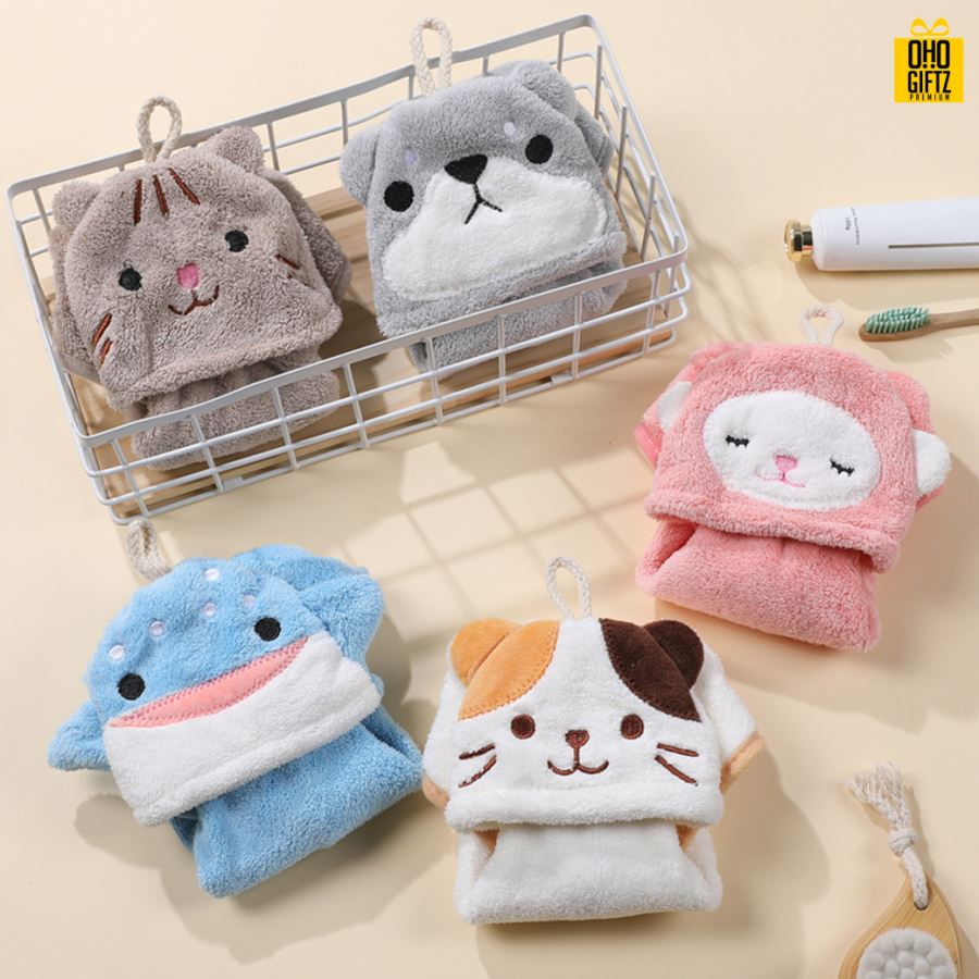 ผ้าเช็ดมือขนแกะหน้าสัตว์ ปักชื่อ, ติดลาเบล ทำเป็นของพรีเมี่ยมได้