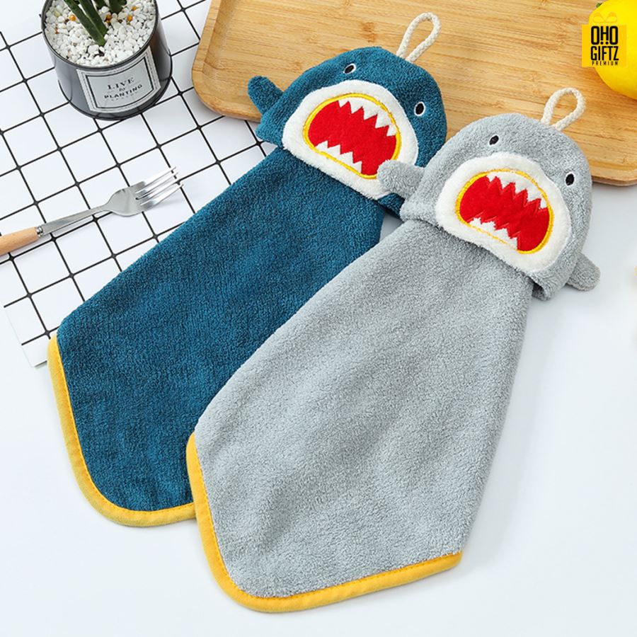 ผ้าเช็ดมือปลาฉลาม ปักชื่อ, ติดลาเบล ทำเป็นของพรีเมี่ยมได้