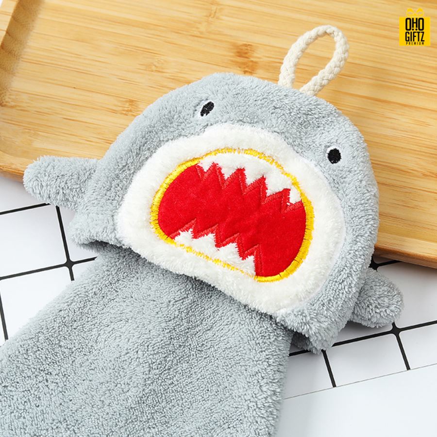 ผ้าเช็ดมือปลาฉลาม ปักชื่อ, ติดลาเบล ทำเป็นของพรีเมี่ยมได้