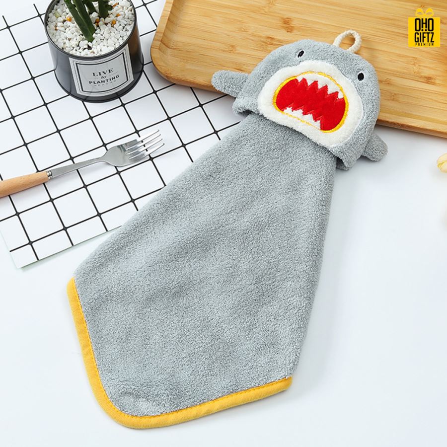 ผ้าเช็ดมือปลาฉลาม ปักชื่อ, ติดลาเบล ทำเป็นของพรีเมี่ยมได้