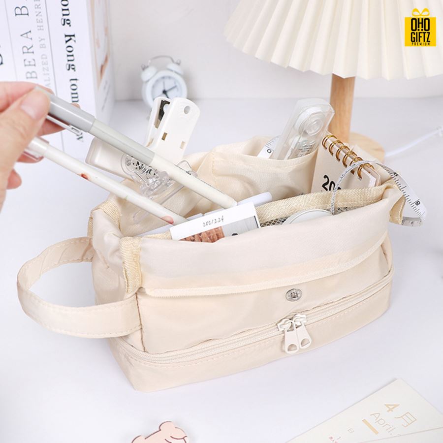 กระเป๋าดินสอจุของได้เยอะ สกรีนโลโก้ ทำเป็นของพรีเมี่ยม ของชำร่วย