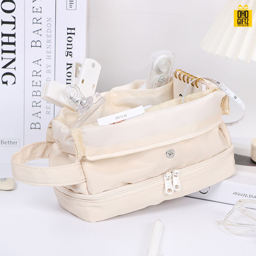 กระเป๋าดินสอจุของได้เยอะ สกรีนโลโก้ ทำเป็นของพรีเมี่ยม ของชำร่วย