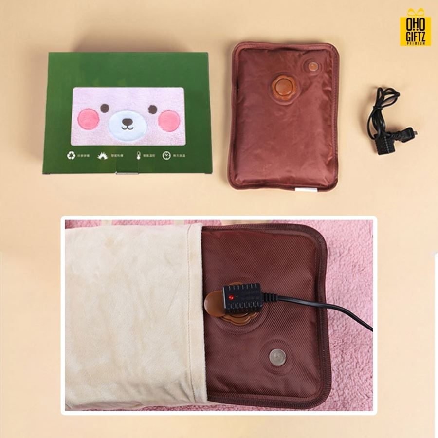 กระเป๋าน้ำร้อนไฟฟ้า สกรีนโลโก้  ทำเป็นของพรีเมี่ยม