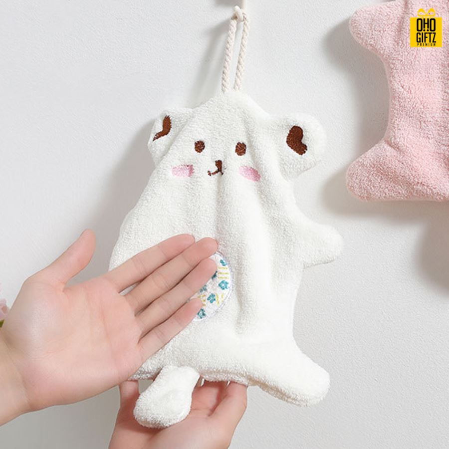 ผ้าเช็ดมือรูปหมี ปักชื่อ, ติดลาเบล ทำเป็นของพรีเมี่ยมได้