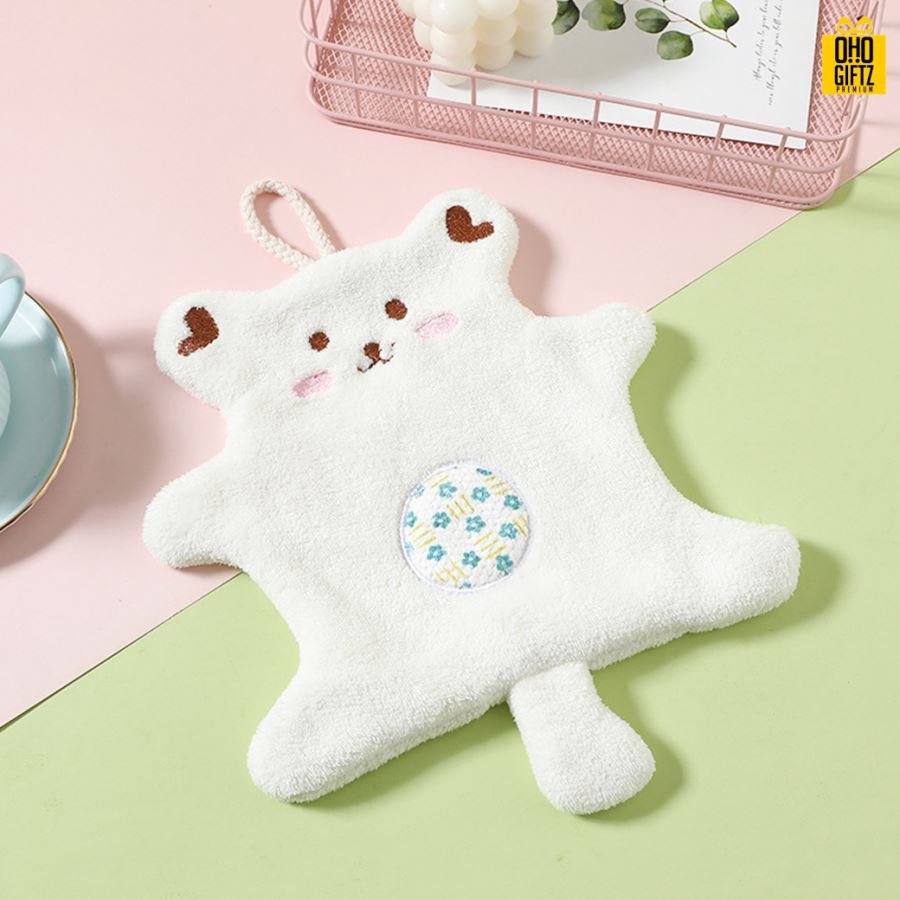 ผ้าเช็ดมือรูปหมี ปักชื่อ, ติดลาเบล ทำเป็นของพรีเมี่ยมได้