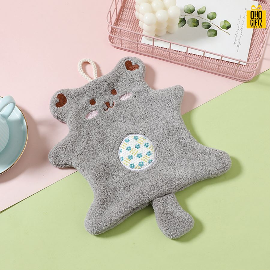 ผ้าเช็ดมือรูปหมี ปักชื่อ, ติดลาเบล ทำเป็นของพรีเมี่ยมได้