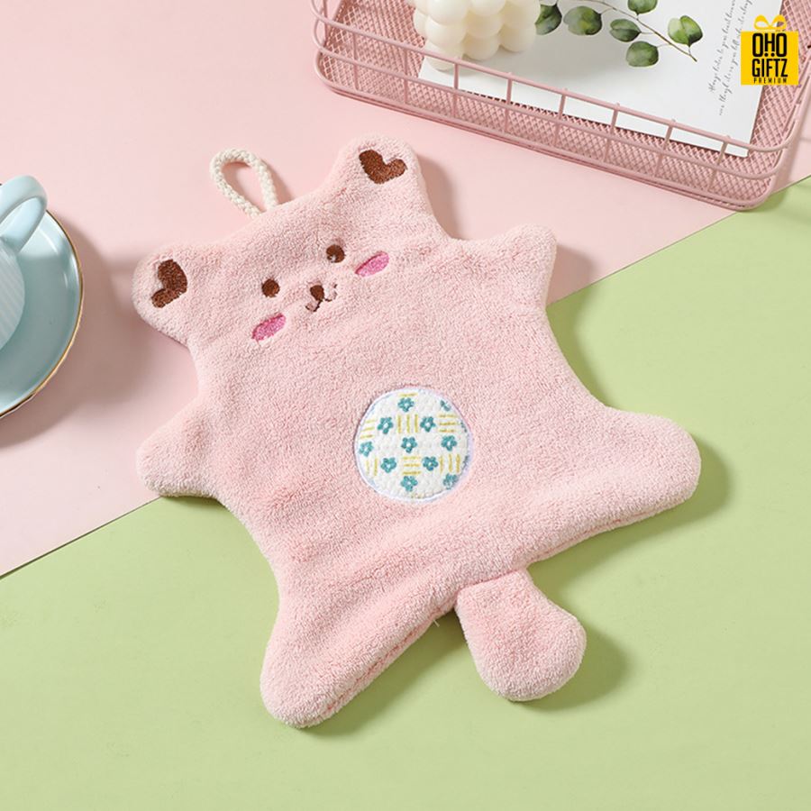 ผ้าเช็ดมือรูปหมี ปักชื่อ, ติดลาเบล ทำเป็นของพรีเมี่ยมได้