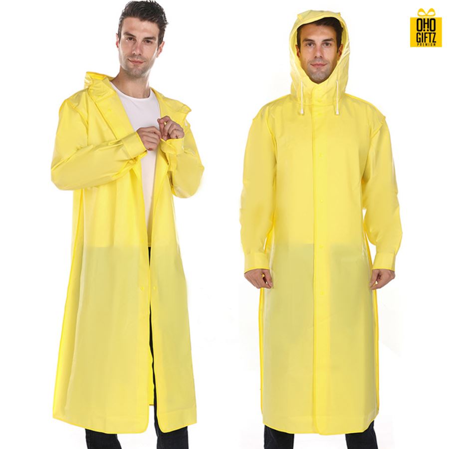 เสื้อกันฝนคลุมแบบยาว สกรีนโลโก้ ทำเป็นของพรีเมี่ยมได้
